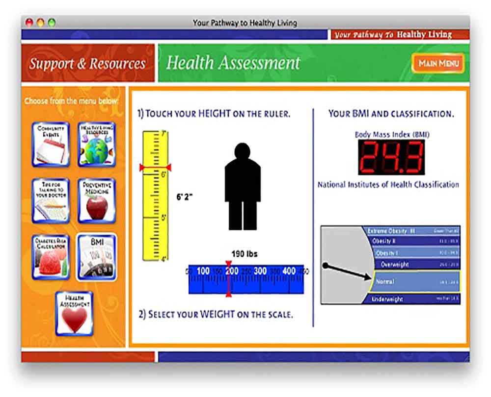 Butler Graphics Healthy Living Kiosk software.